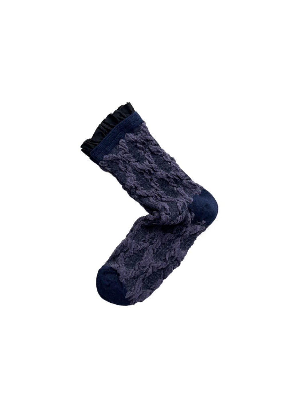 Rufia -  Butterfly Pattern Mid-calf Socks with Retro Style