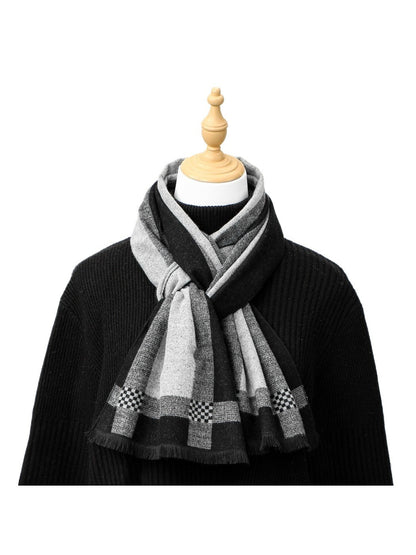 Sscarvii - Striped Winter Plush Scarf