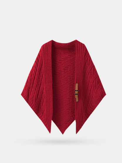 Scarvii - Classic Knitted Triangle Shawl as Outer Accessory