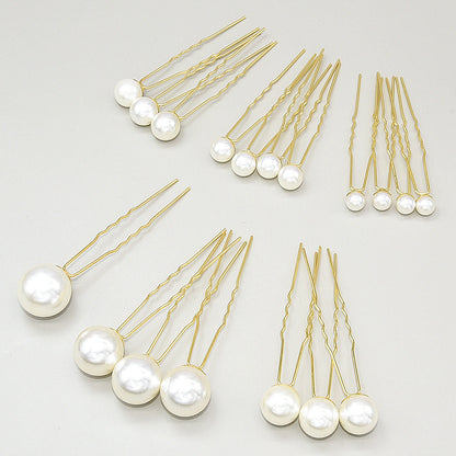 Bridal Pearl Hairpins Vintage U-Shaped Hair Accessories