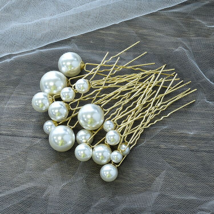 Bridal Pearl Hairpins Vintage U-Shaped Hair Accessories