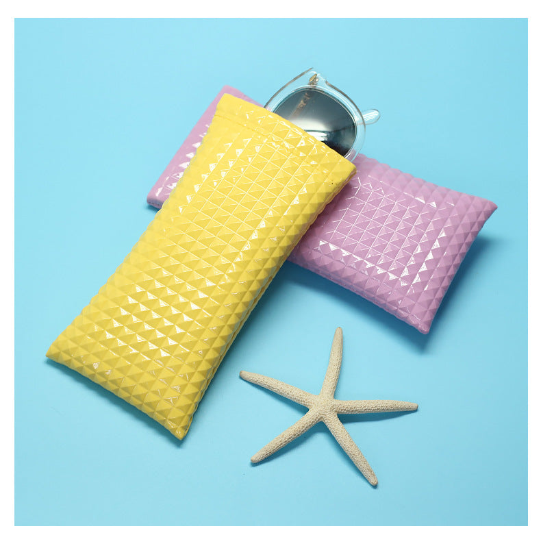Trendy Protable PU Leather Eyeglasses Pouch