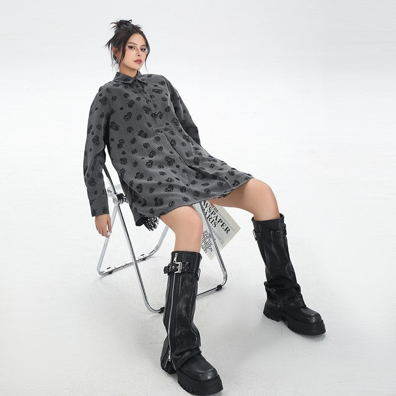 Fashionable Loose Midi Dress