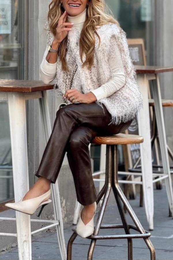 Mottled Fur Vest