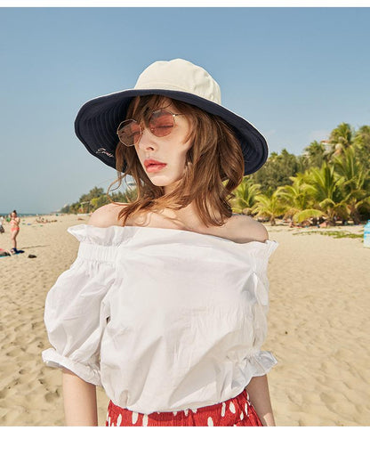 Women'S Summer Double-Sided Wearing A Big Hat
