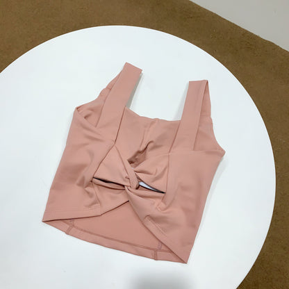 Solid Color Yoga Sports Vest Female Beauty Back Wrapped Chest Shock-Proof Quick Dry Sling Pula Raised Bulletbar