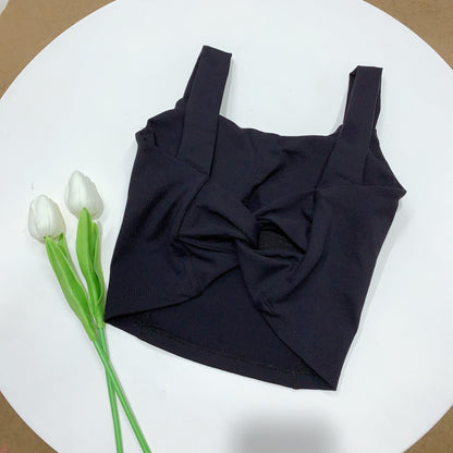 Solid Color Yoga Sports Vest Female Beauty Back Wrapped Chest Shock-Proof Quick Dry Sling Pula Raised Bulletbar