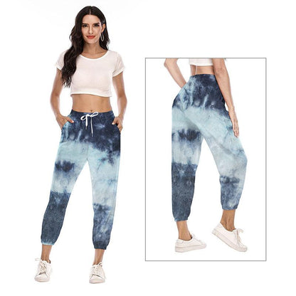 New Women'S Tie-Dye Casual Sweatshirt Sports Trousers