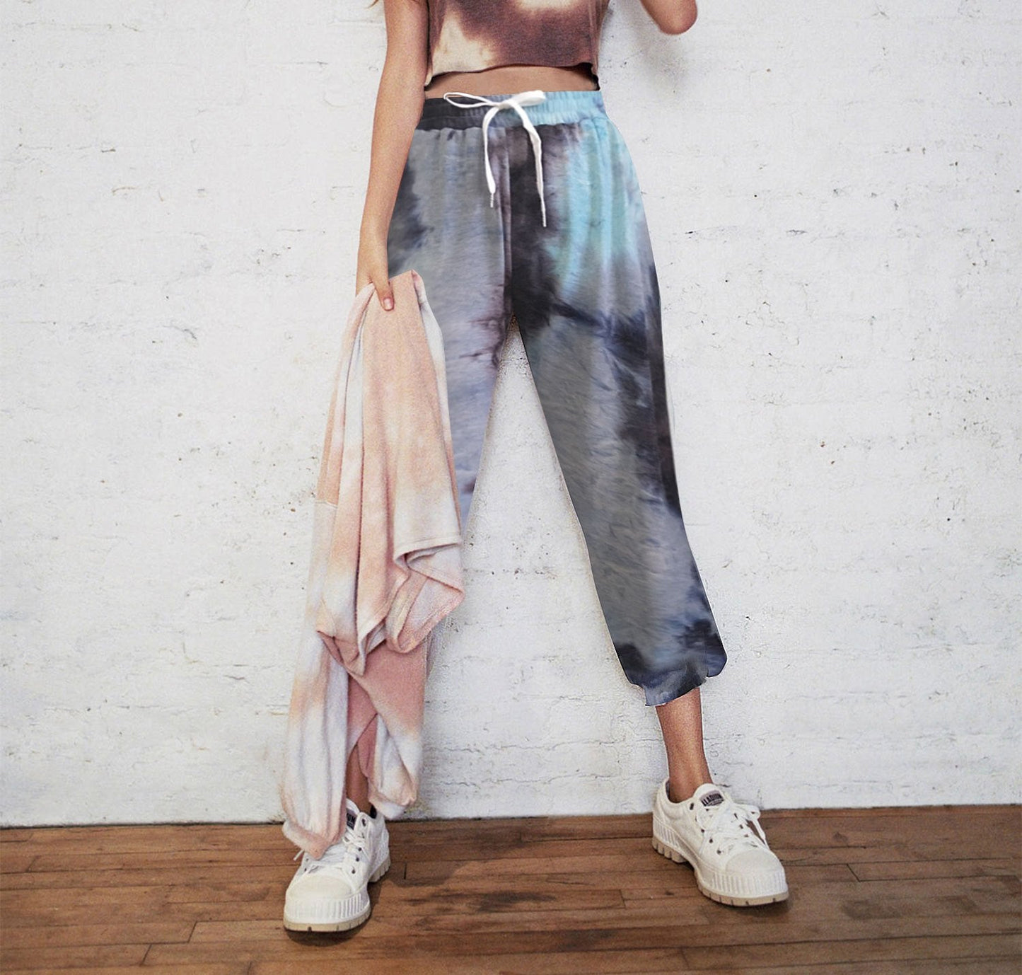 New Women'S Tie-Dye Casual Sweatshirt Sports Trousers