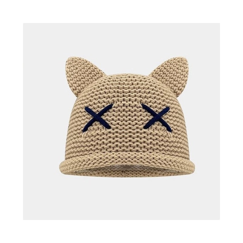 Thick Needle Cat Ear Knitted Hat
