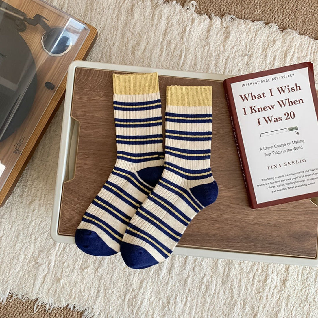 Rufia - Striped Women's Socks for Fall &amp; Winter
