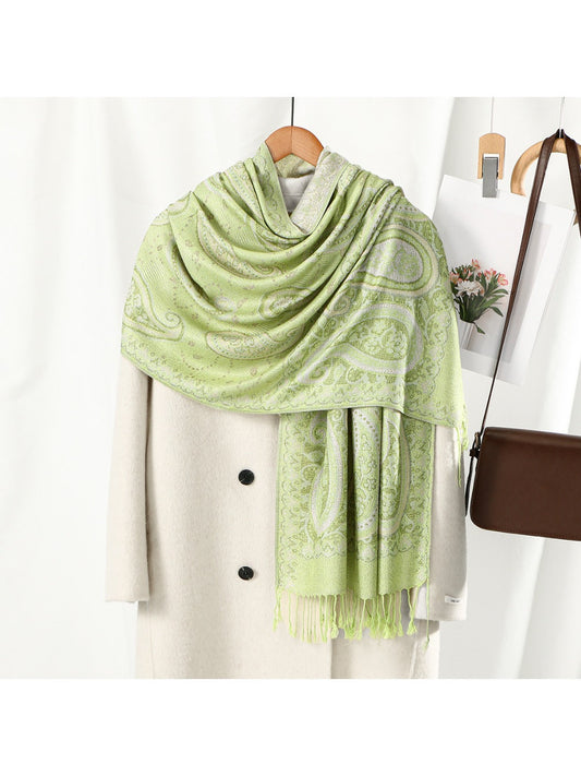 Sscarvii - Bohemian Paisley Tassel Scarf