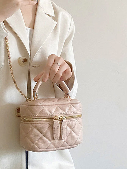 Casual Solid Color Zipper Chains Bags Accessories