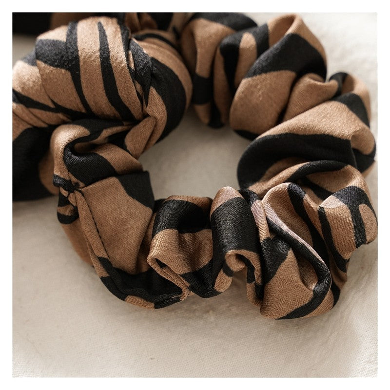 Snake Zebra Print Scarf Scrunchie