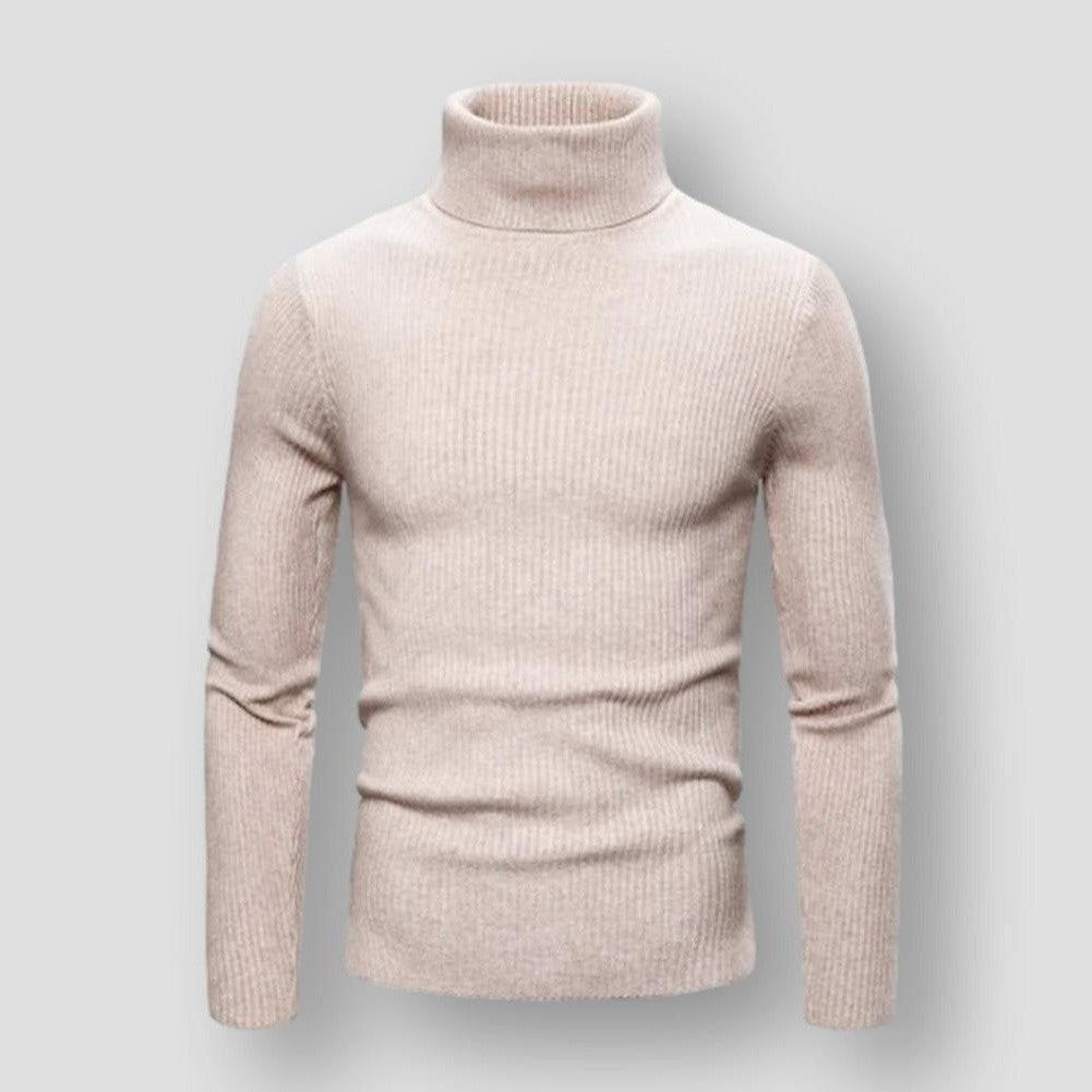 2023 Autumn And Winter Knitted Sweater Men'S Slim High Collar Long Sleeve Knitted Sweater Men'S Basic Bottoming Shirt