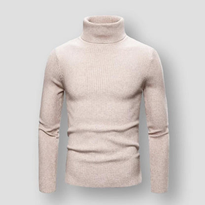 2023 Autumn And Winter Knitted Sweater Men'S Slim High Collar Long Sleeve Knitted Sweater Men'S Basic Bottoming Shirt