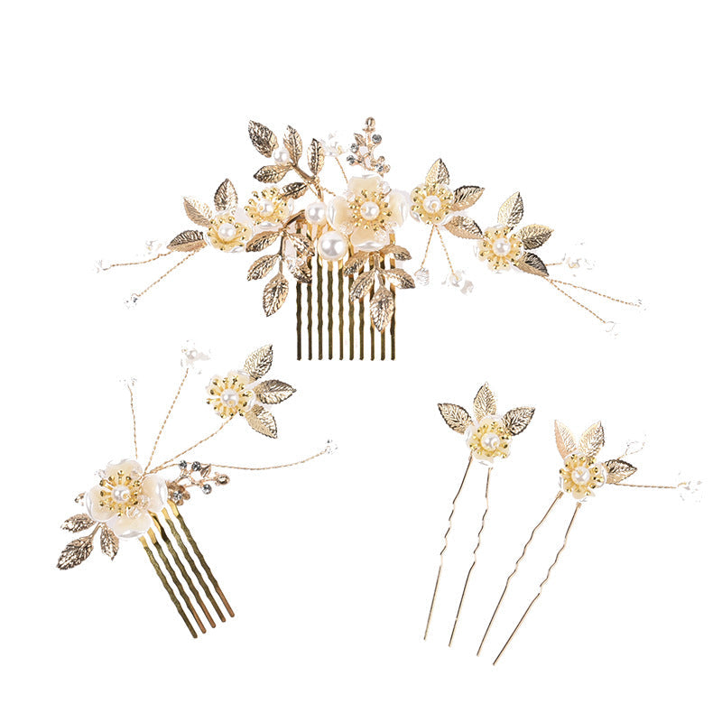 Elegant Pearl Hair Comb Set Bridal Hair Accessories