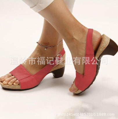 New Autumn Fishmouth Toe Beach Women'S Sandals Large Size Women'S Shoes