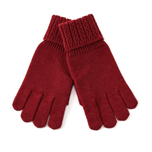 Solid Color SplitÂ Finger Simple Knit Glove