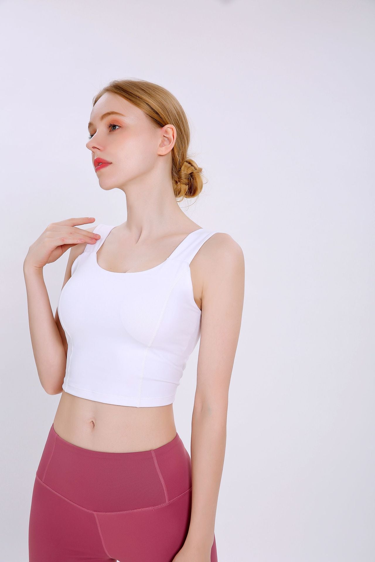 Solid Color Yoga Sports Vest Female Beauty Back Wrapped Chest Shock-Proof Quick Dry Sling Pula Raised Bulletbar