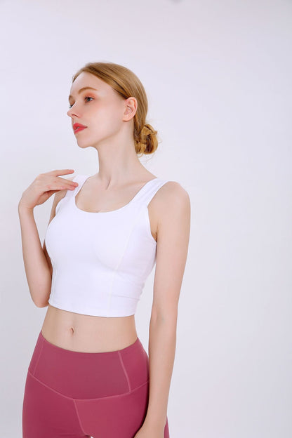 Solid Color Yoga Sports Vest Female Beauty Back Wrapped Chest Shock-Proof Quick Dry Sling Pula Raised Bulletbar