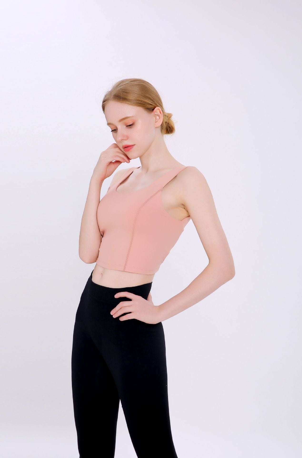 Solid Color Yoga Sports Vest Female Beauty Back Wrapped Chest Shock-Proof Quick Dry Sling Pula Raised Bulletbar