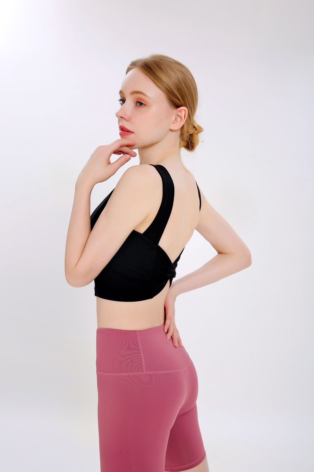 Solid Color Yoga Sports Vest Female Beauty Back Wrapped Chest Shock-Proof Quick Dry Sling Pula Raised Bulletbar