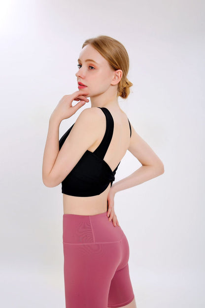 Solid Color Yoga Sports Vest Female Beauty Back Wrapped Chest Shock-Proof Quick Dry Sling Pula Raised Bulletbar