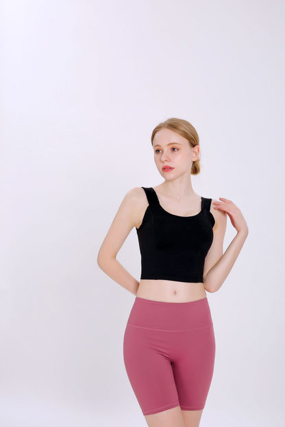 Solid Color Yoga Sports Vest Female Beauty Back Wrapped Chest Shock-Proof Quick Dry Sling Pula Raised Bulletbar