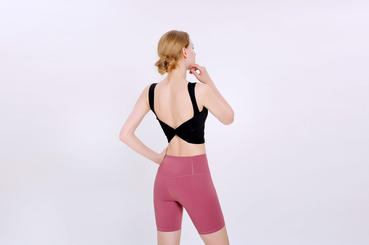 Solid Color Yoga Sports Vest Female Beauty Back Wrapped Chest Shock-Proof Quick Dry Sling Pula Raised Bulletbar