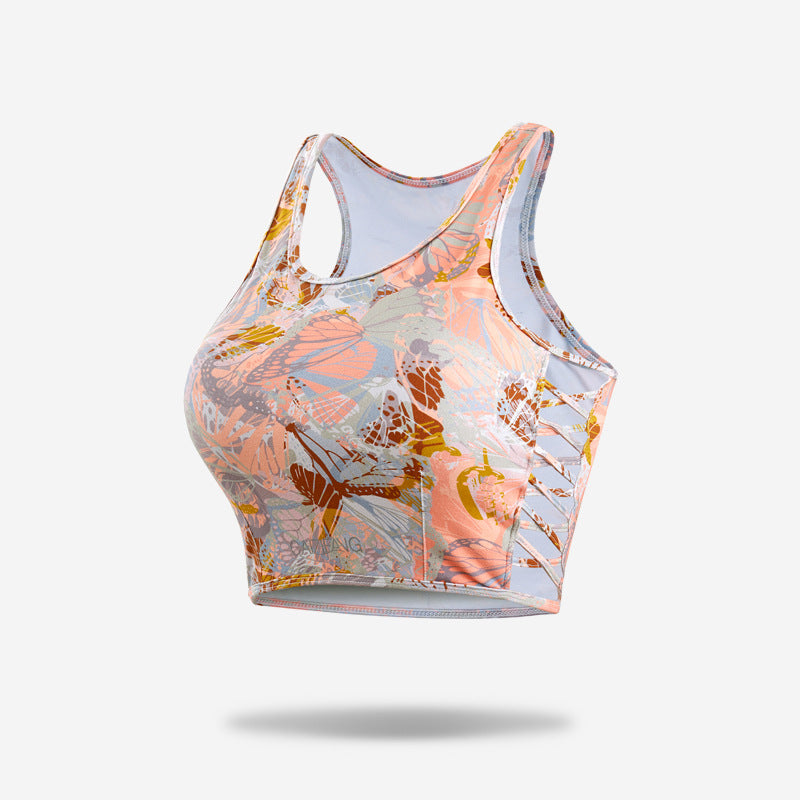 Yoga Vest Women With Breast Pad Short Beauty Back Fitness Underwear Running Sports Bra