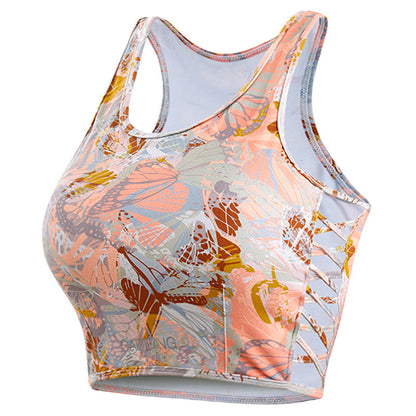 Yoga Vest Women With Breast Pad Short Beauty Back Fitness Underwear Running Sports Bra