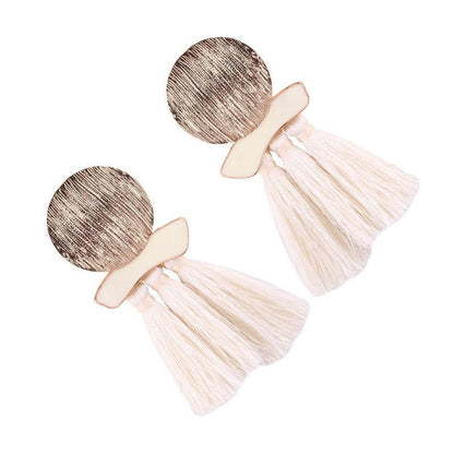 High Quality Vintage Handmade Tassel Pendant Long Stud Earring For Women Ear Party Jewelry