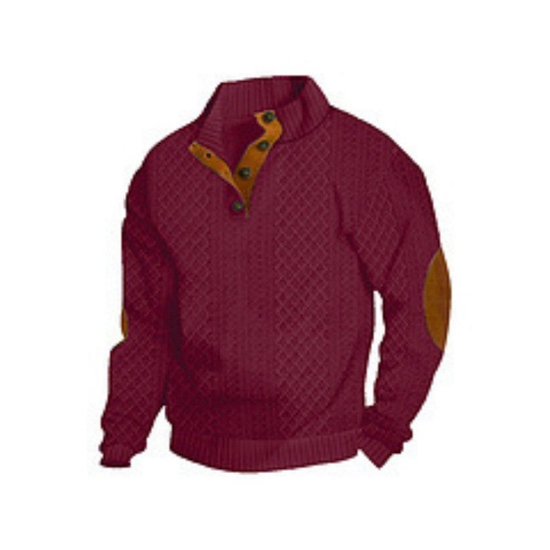 Stand Collar Long Sleeve Outdoor Sweater