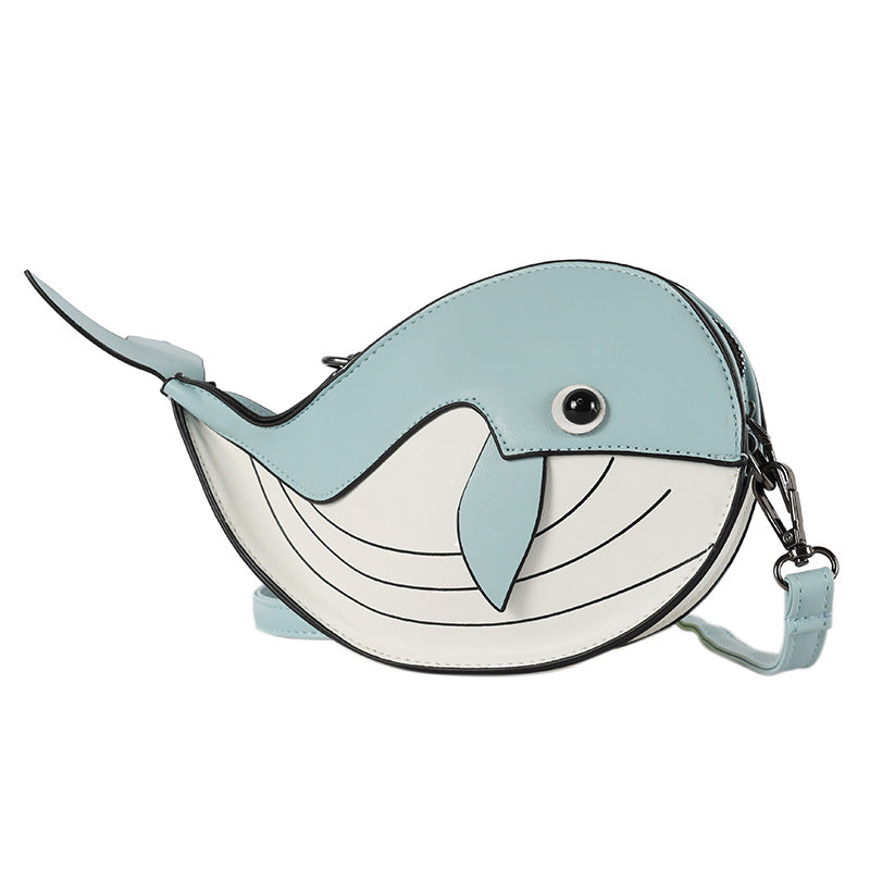 Cute Cartoon Whale Crossbody Bag Trendy Fashion Animal Bag