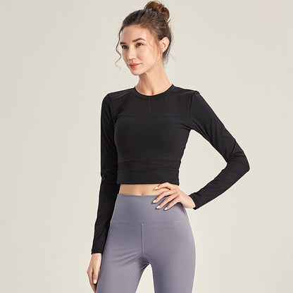 Exercise Jacket Women Long Sleeves Thin Tights Yoga Clothes On Clothes Fast Dry T Shirt Running Belly Squeeze Fitness Clothes