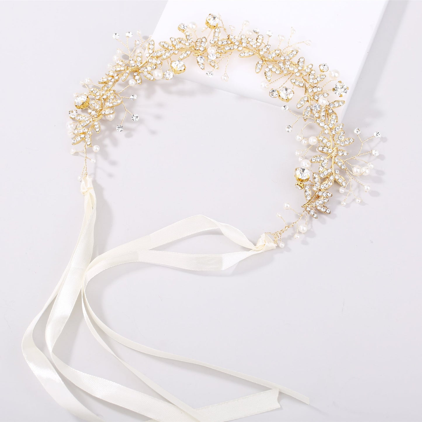 Bridal Wedding Handmade Alloy Pearl Rhinestone Belt