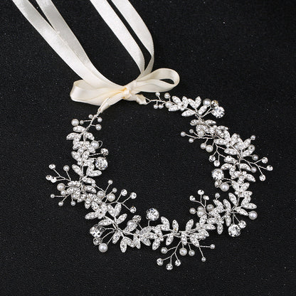 Bridal Wedding Handmade Alloy Pearl Rhinestone Belt