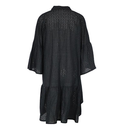2021 Summer New Solid Color Stand Collar Irregular Large Size Straight Dress Female Fc992