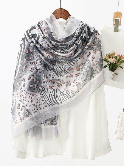 Scarvii - Multi-color Selectable Leopard Print Scarf Shawl Full Year
