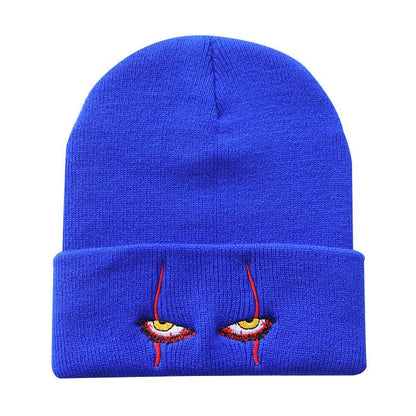 Pennywise Scary Eyes  Hat Warm Cover Hip Hop Hat Wool Hat