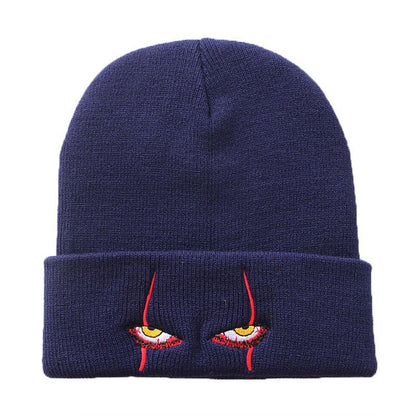 Pennywise Scary Eyes  Hat Warm Cover Hip Hop Hat Wool Hat