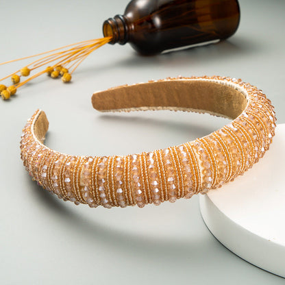 Handcrafted Beaded Headband Stylish Daily Hair Accessory