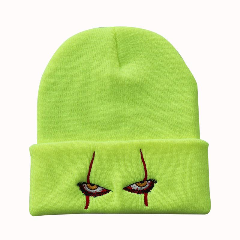 Pennywise Scary Eyes  Hat Warm Cover Hip Hop Hat Wool Hat