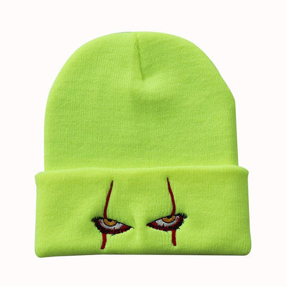 Pennywise Scary Eyes  Hat Warm Cover Hip Hop Hat Wool Hat