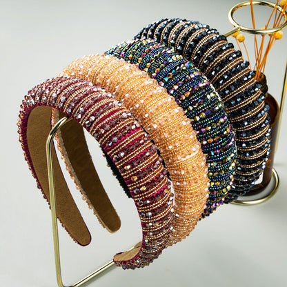 Handcrafted Beaded Headband Stylish Daily Hair Accessory