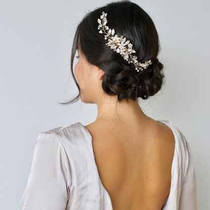 European Style Pearl Hair Comb Bridal Accessory