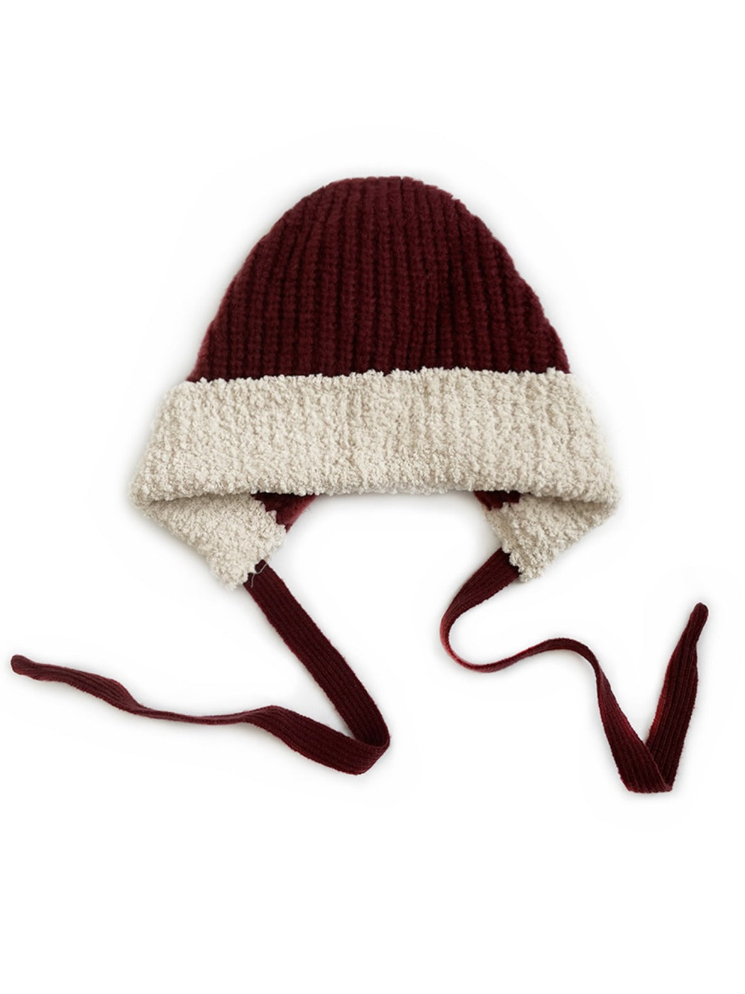 Haila - Knitted Beanie with Plush Trim &amp; Earflaps