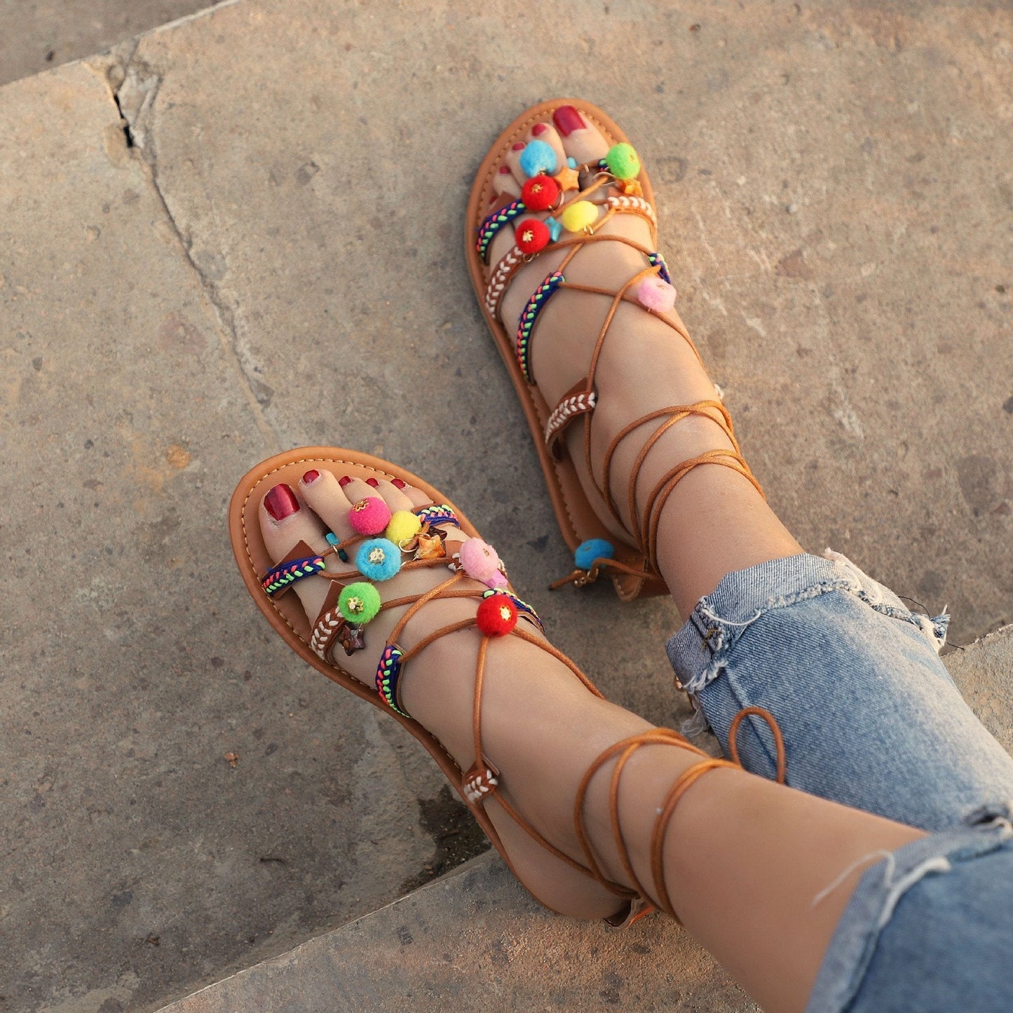 New Bohemia Summer Strap Flat Women Sandals