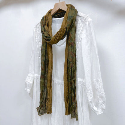 Scarvii - Narrow Pleated Spring Scarf